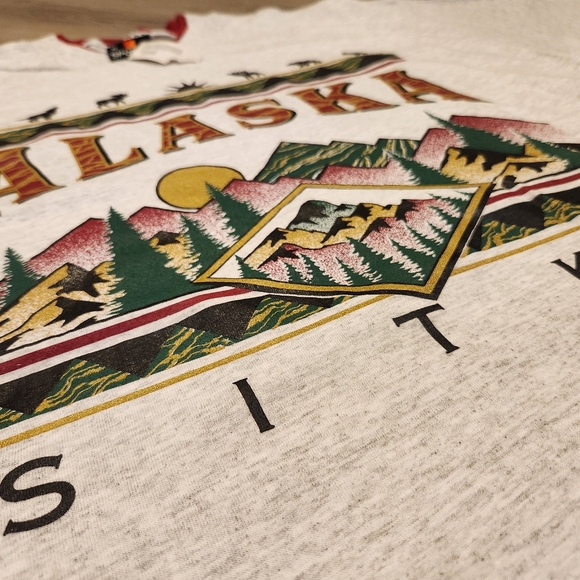 Vintage Signal Sports Sitka Alaska T Shirt Mountain Range Mens Size XL VTG 90s - Picture 4 of 10